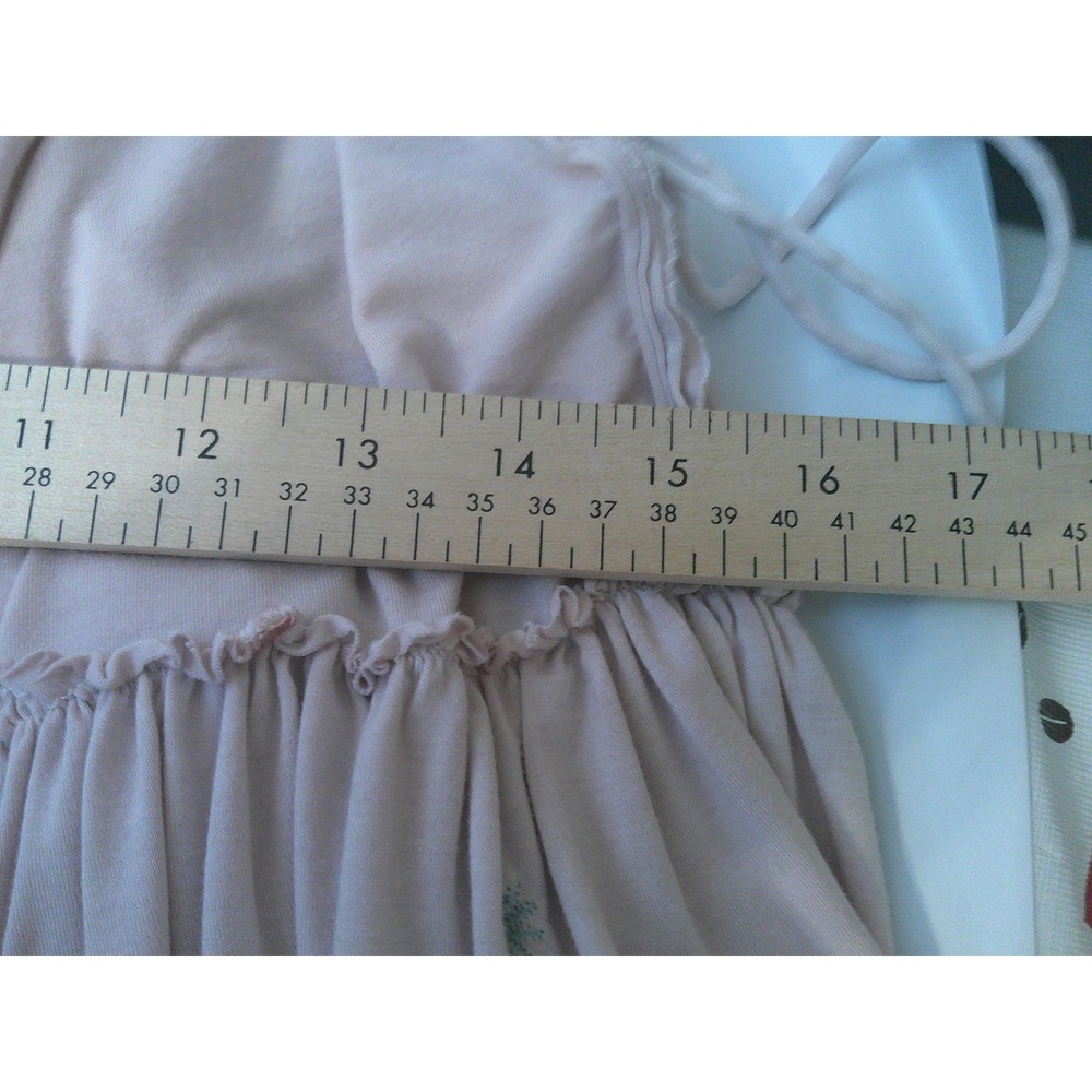 POL Women Boho Embroidered Tiered Babydoll Tank Top Dusty Rose Pink Small - Picture 7 of 7